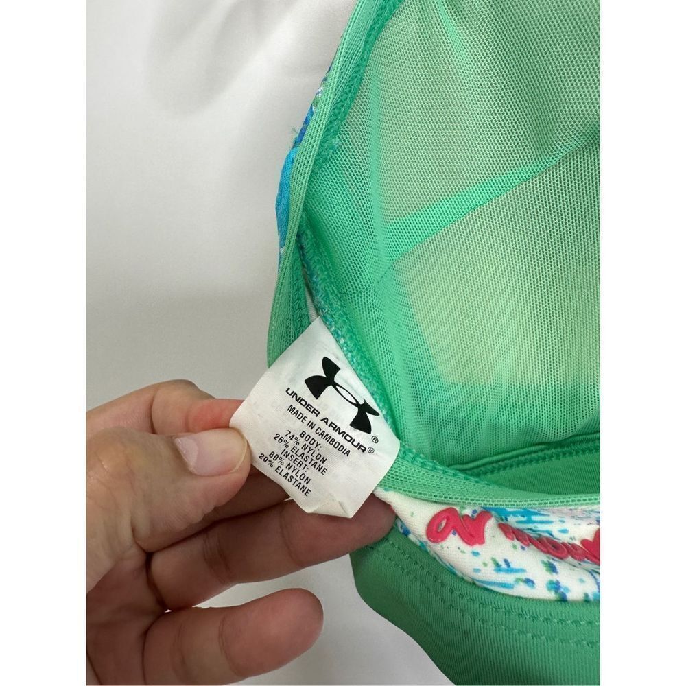Under Armour Bikini Top Womens Green/Blue Size Medium - Picture 6 of 7